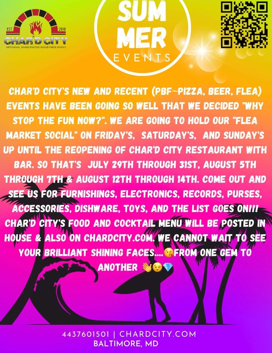 “Flea Market Social” with Summer Events Menu until the opening event photo