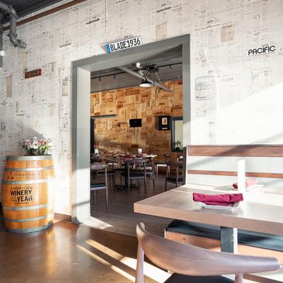 Interior, restaurant dining areas