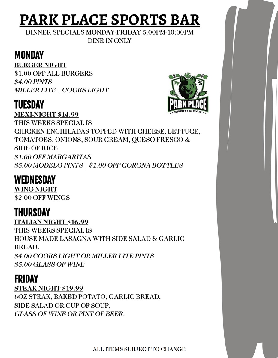 DINNER SPECIALS event photo