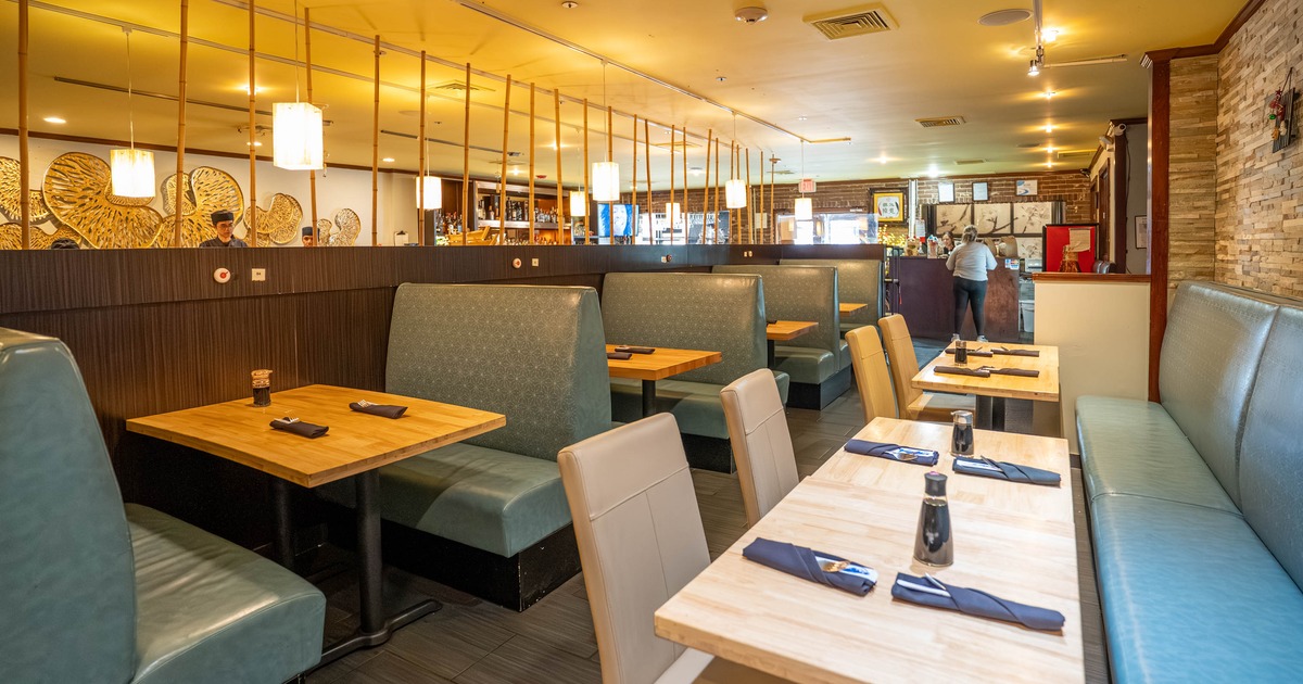 Interior, seating area with an ordering counter in the back