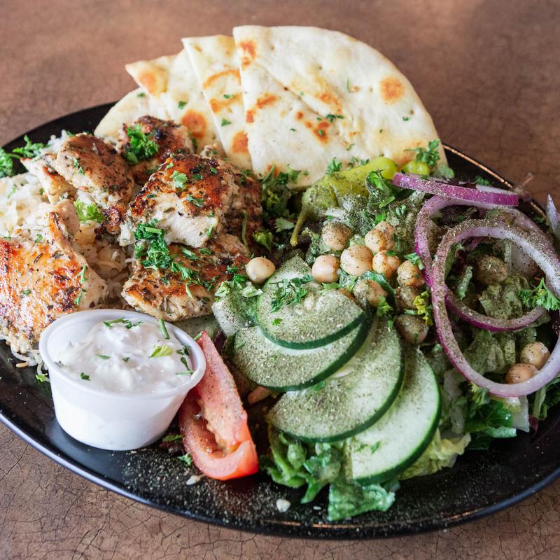 Greek Chicken Souvlaki Plate photo