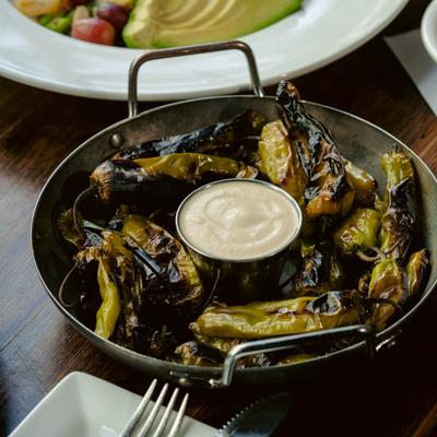 Blistered Shishito peppers.