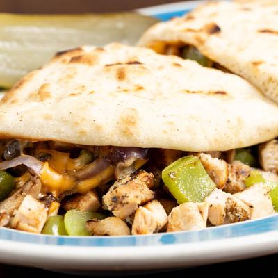 Chicken Philly Cheesesteak Sandwich.