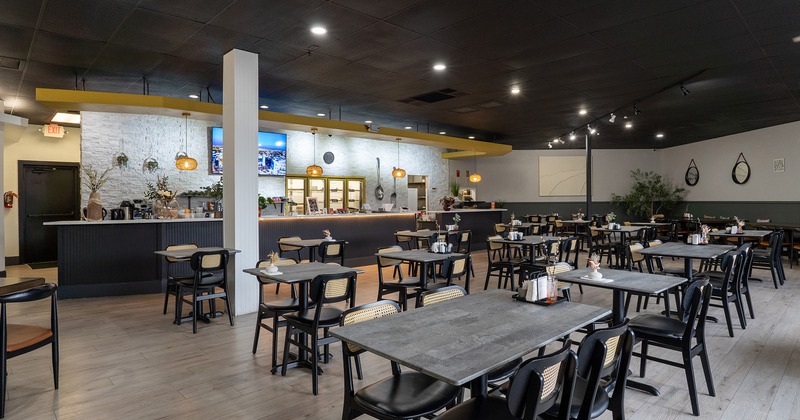 Interior space, dining area, order counter