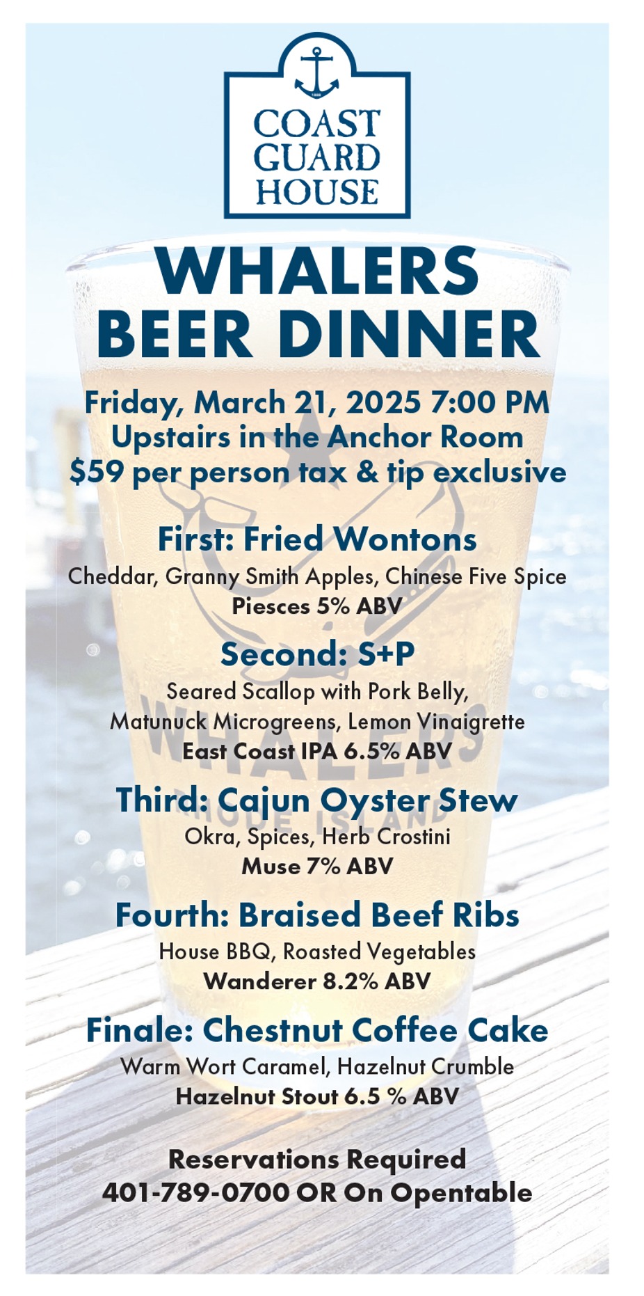 Whaler's Beer Dinner event photo