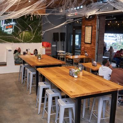 Interior, dining area.