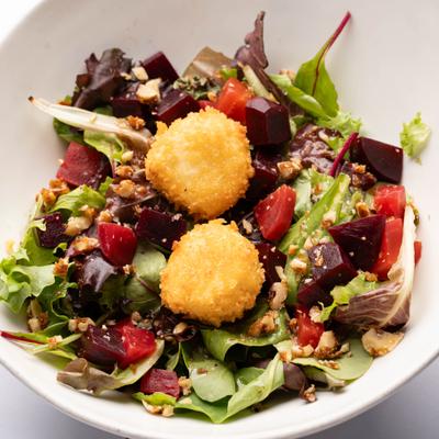 Fried Goat Cheese and Beets Salad.