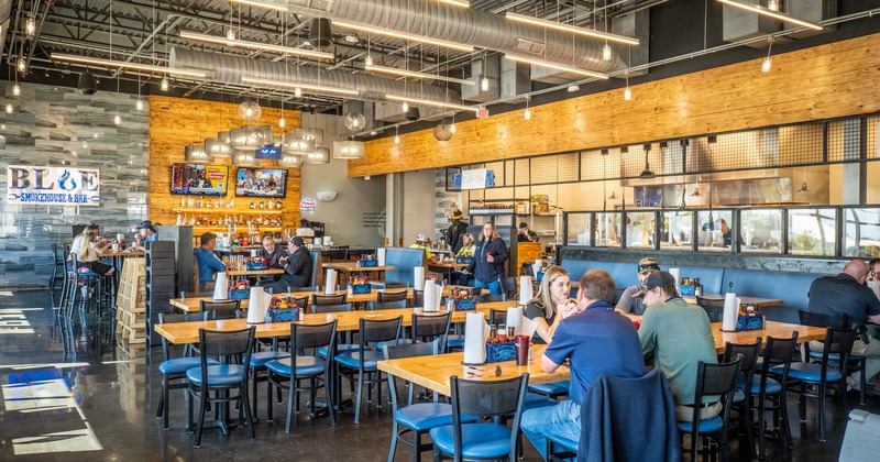 Interior, wide view, dining area