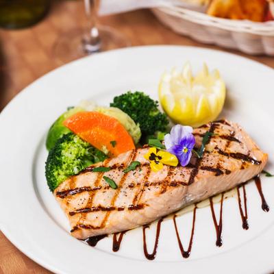 Grilled Atlantic Salmon.