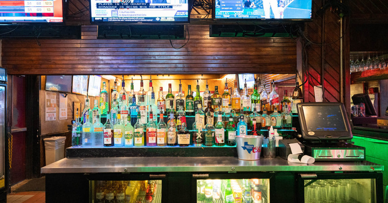 Bar Area with displayed drinks