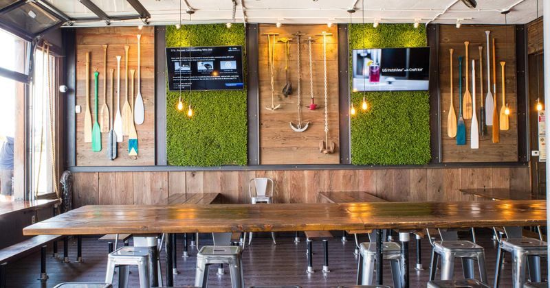 Interior, bar and tv area