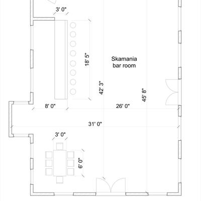 Map of the restaurant on the inside