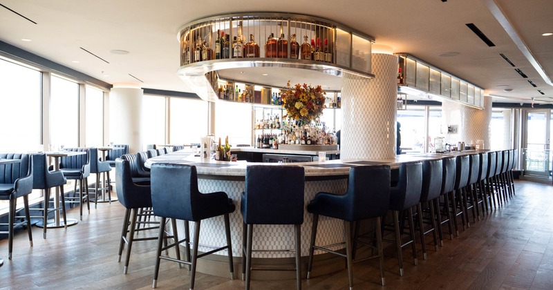 Interior, a bar with bar stools