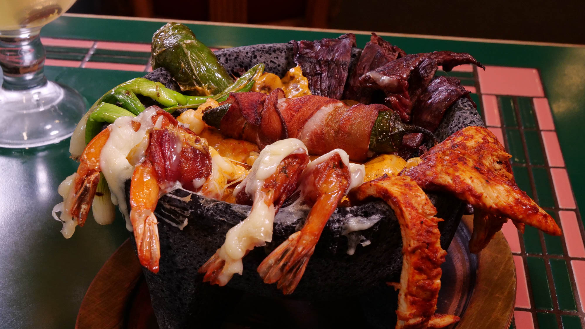 Molcajete del Mar Mixto, close-up