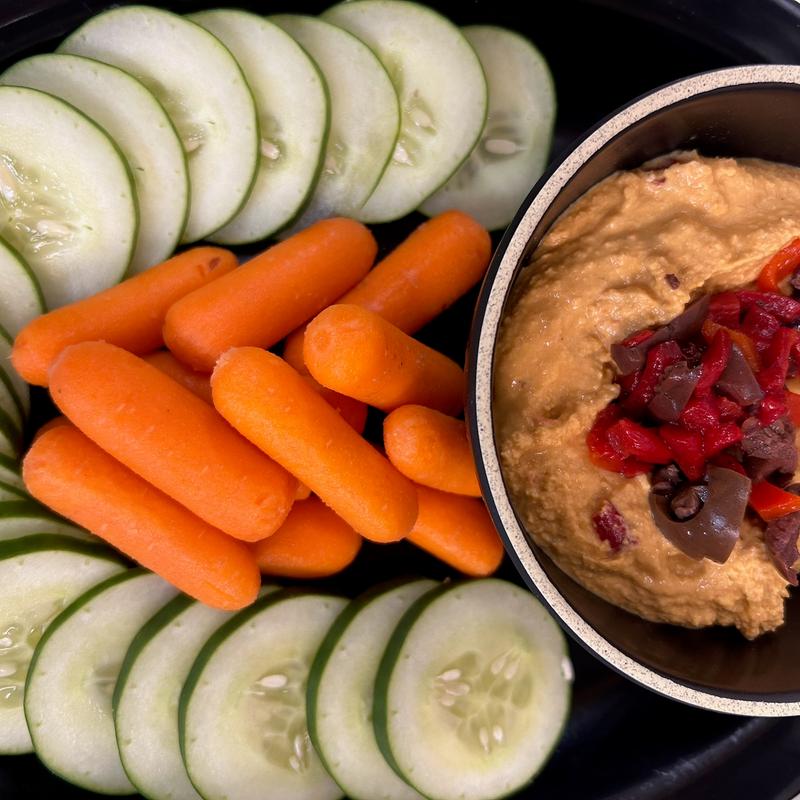 menu item 11 of 59, Hummus with Cucumbers and Carrots