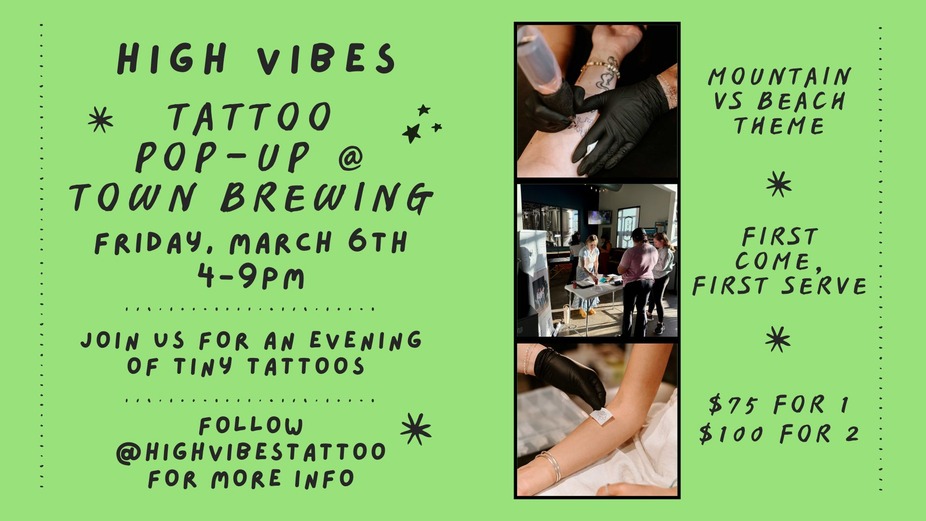 Tattoo Pop-Up with High Vibes Tattoo event photo