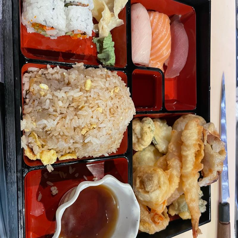 Shrimp & Vegetables Tempura & Sushi Bento Box photo