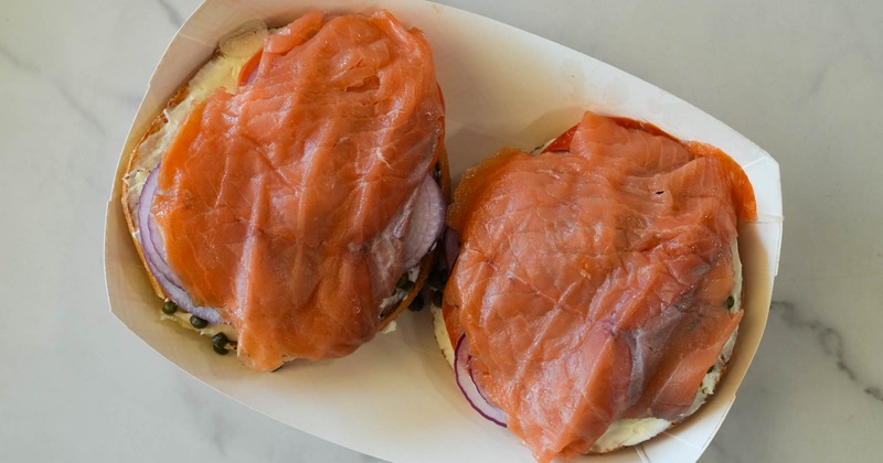 Lox bagel sandwich