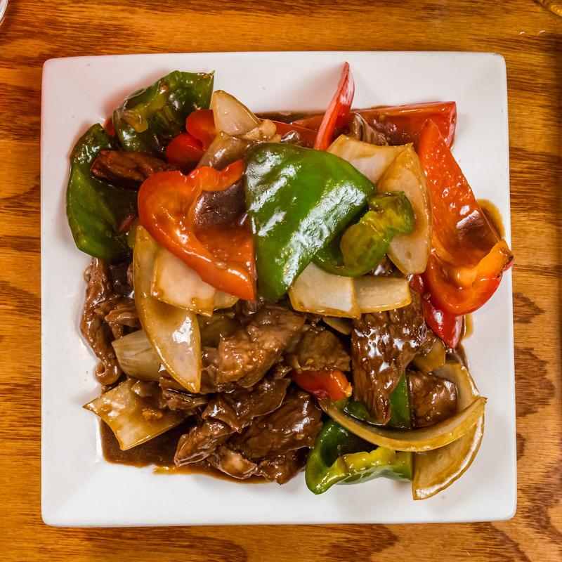 Beef with Green Peppers and Onion photo