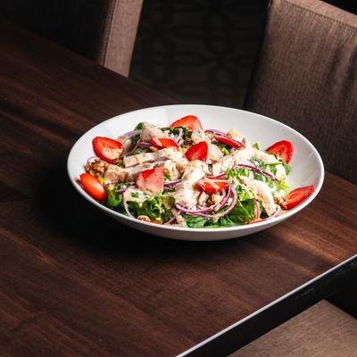 Spinach insalata with gorgonzola.