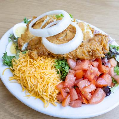 Fried chicken cobb salad.