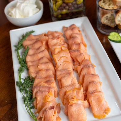 Salmon Platter top view