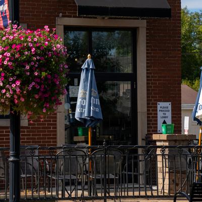 Exterior, outdoor seating area.
