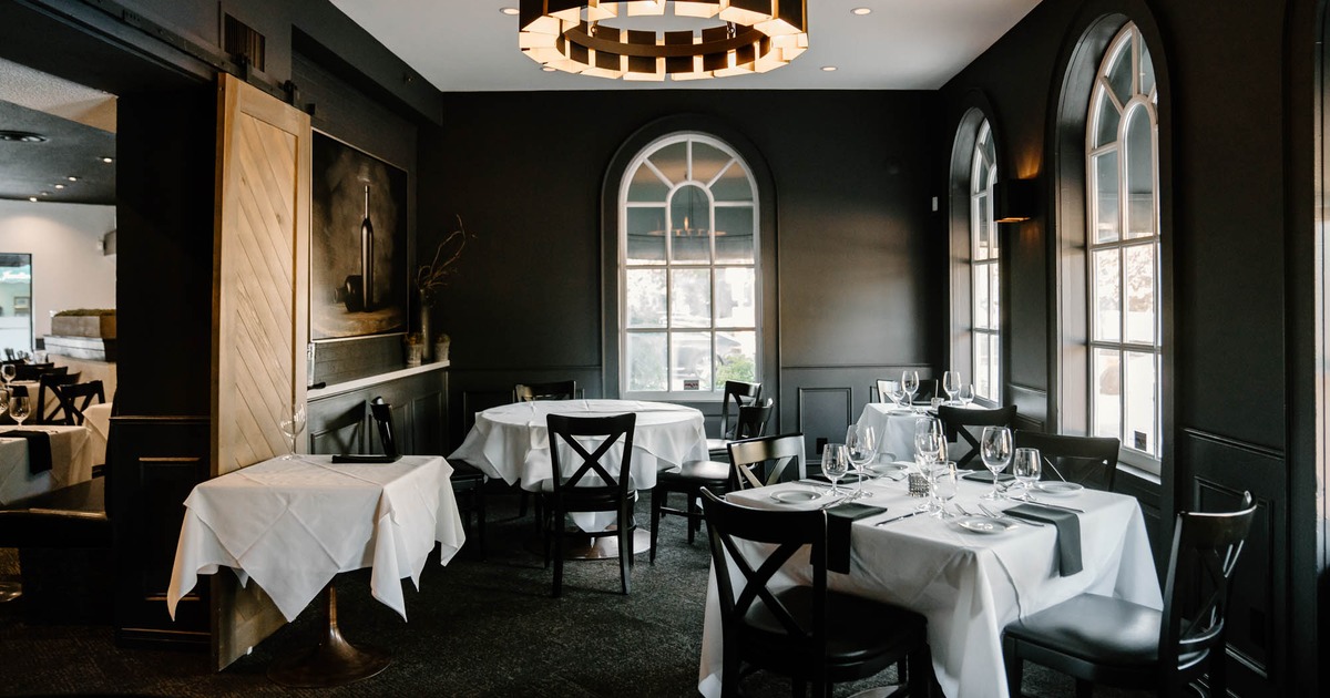 Interior, dining area with tables and chairs