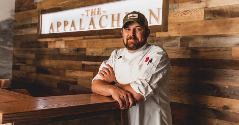 An owner and Chef inside the Appalachian