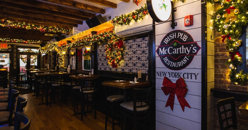 Interior, seating area by the bar