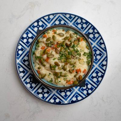 Root Vegetable Risotto, top view