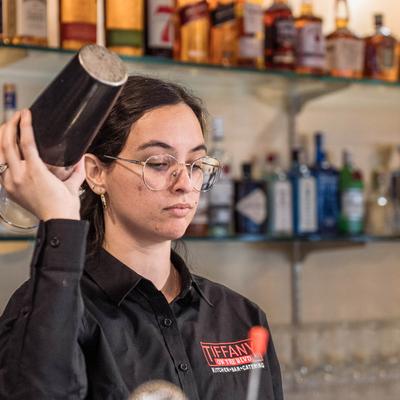 Bartender making a cocktail