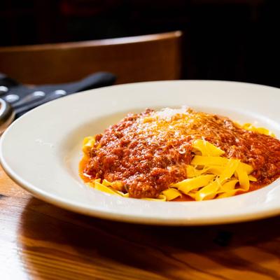 Fettuccine with marinara.