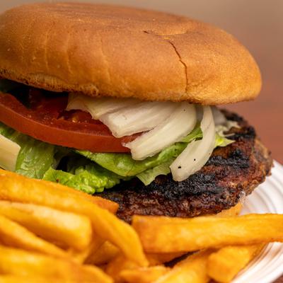 Burger and fries.