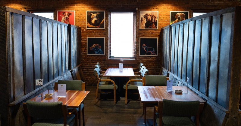 Interior, seating space by the window