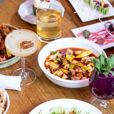 Served food and drinks.