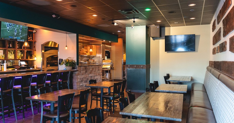 Interior, seating and bar areas