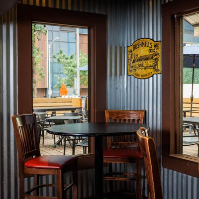 Interior, seating area.