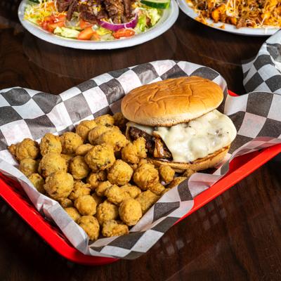 Swiss Mushroom Burger.