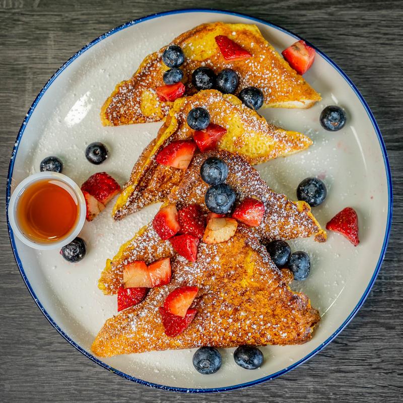 menu item 73 of 73, French toast + 2 sides