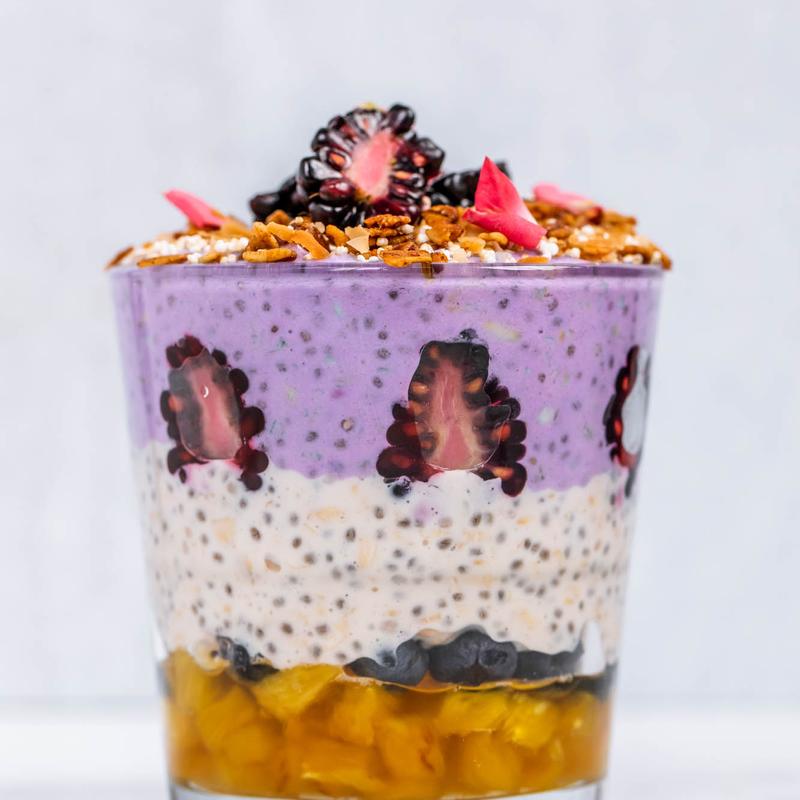 Taro Blueberry Chia Pudding photo
