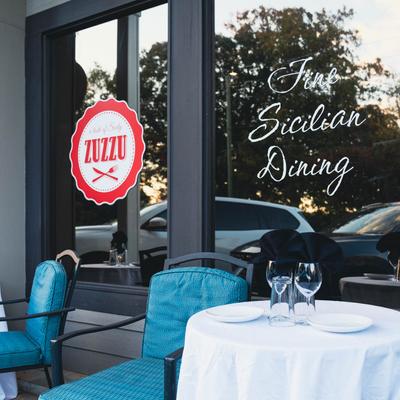 Outside, window and seating.