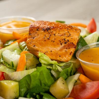 Grilled Salmon Salad.