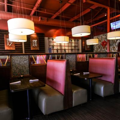 Interior, high back booths