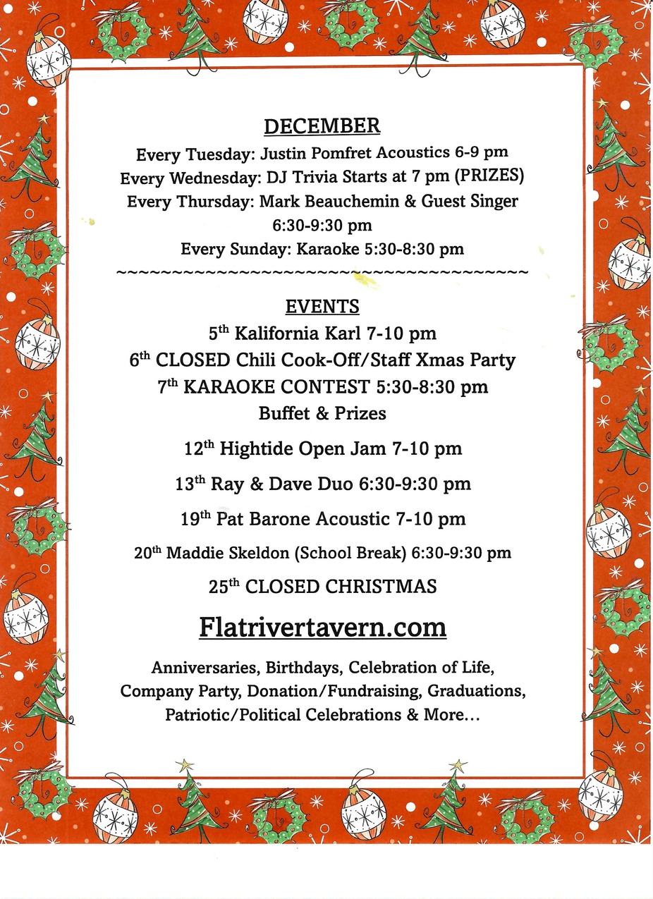 FRT December Schedule event photo