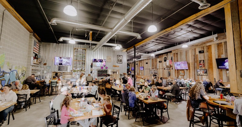 Interior, seating, dining area
