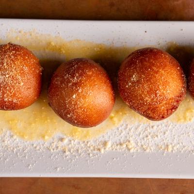 Romano Bread Puffs, close-up.