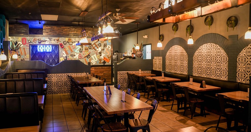 Interior space, seating area