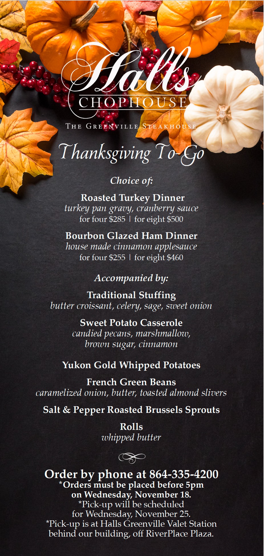 Thanksgiving To-Go from Halls Greenville event photo