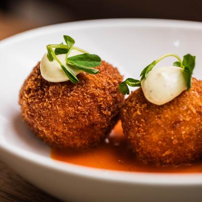 Deep fried rice balls.